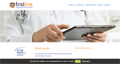 Desktop Screenshot of firstlineresearch.com